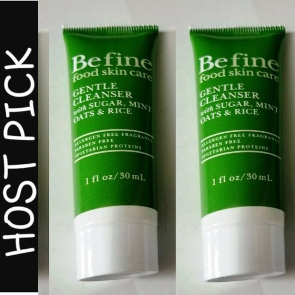 LOT of 2 BeFine Food Skin Care Gentle Cleanser